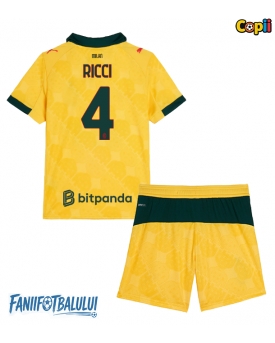 AC Milan Samuele Ricci #4 Echipament de Fotbal Replică 2025-26 Copii Treilea (+ Șorturi)